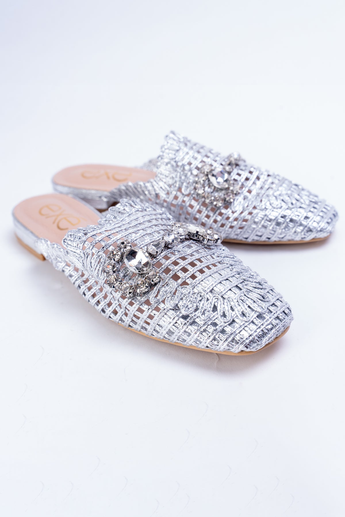 Mesh Mule with Rhinestone &quot;Buckle&quot;