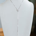 Long Lariat Puff Heart Necklace