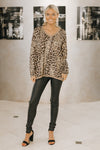 Shimmer Leopard Print Italian Sweater