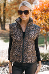 Leopard Puffer Vest