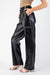 Faux Leather Cargo Pants