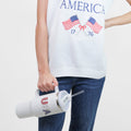 American Flag Sleeveless Half Zip Sweater Knit Top(SALE)