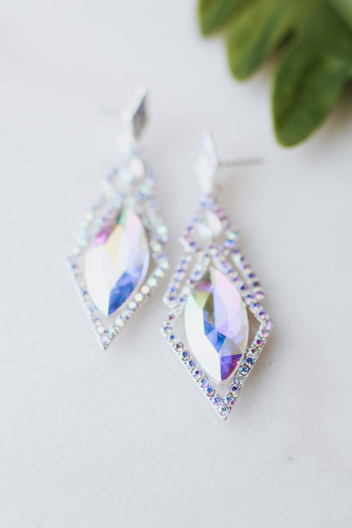 Large Almond Diamond Chandelier Earring - Glitz &amp; Ears Boutique