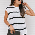Stripe Knitted Sleeveless Top (SALE)