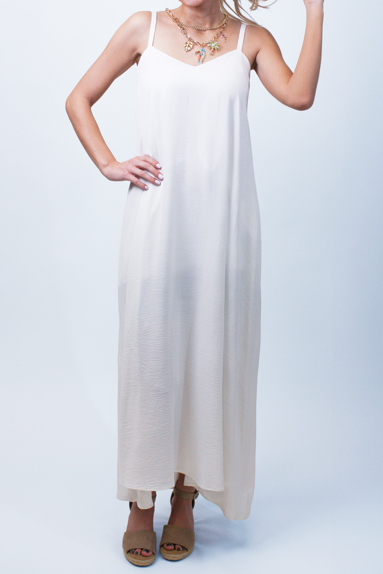 Crepe Cami Swing Maxi Dress(SALE)