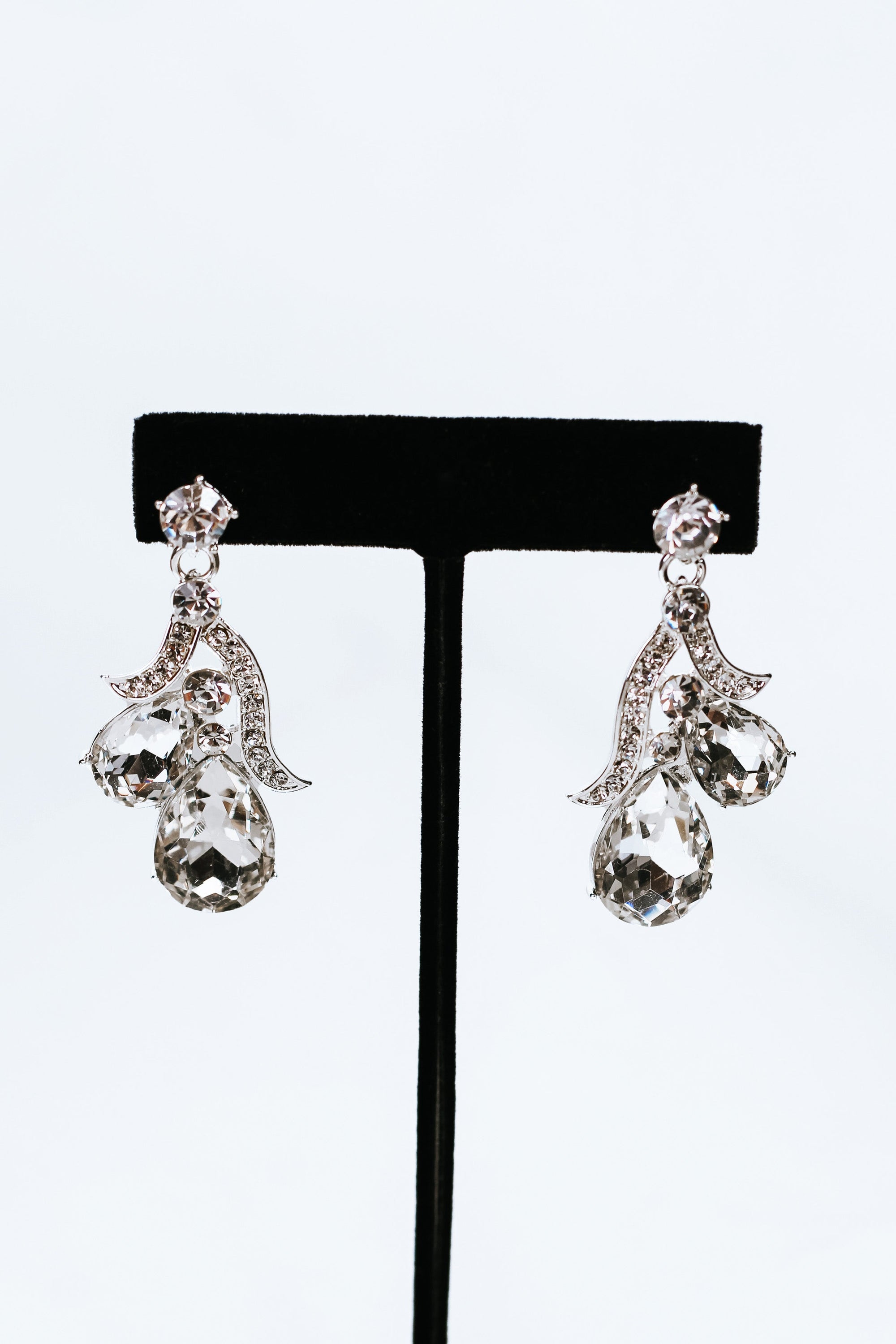 Teardrop Round & Pave Statement Necklace