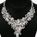 Teardrop Round & Pave Statement Necklace