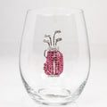 Rhinestone Golf Bag Stemless Wine Glass