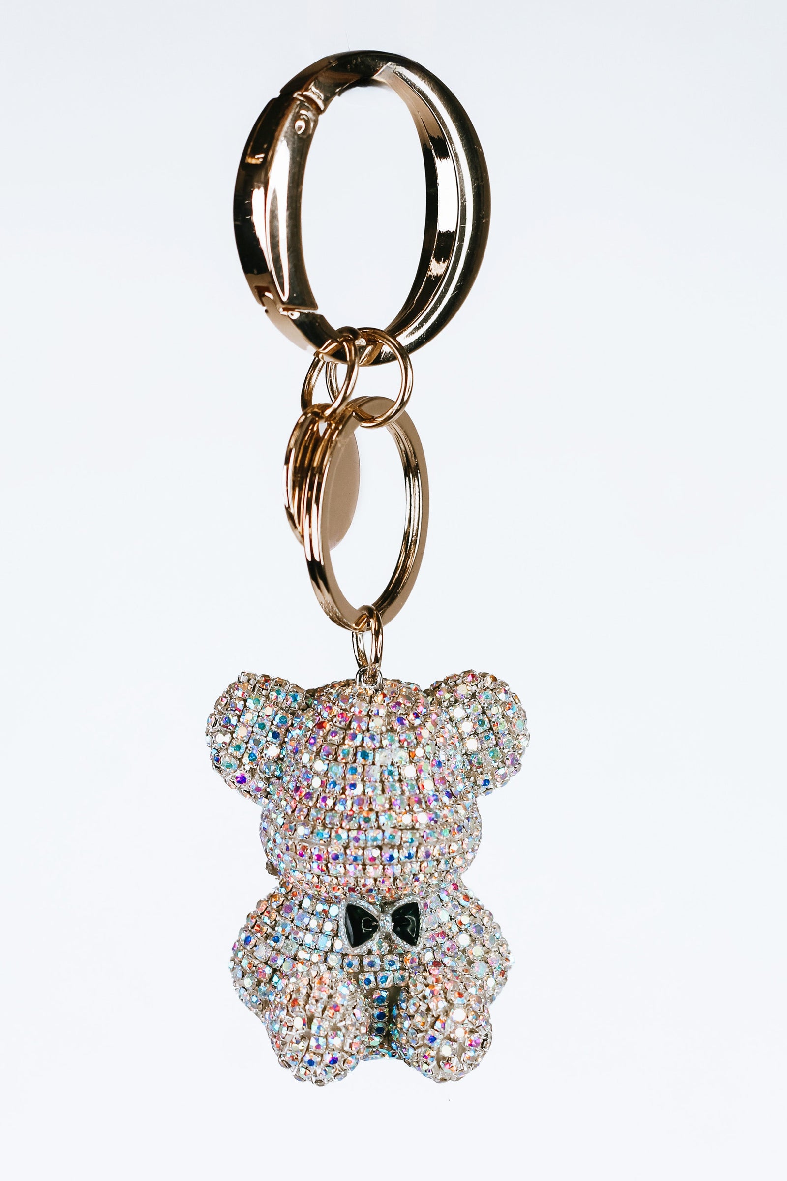 Rhinestone Teddy Bear Keychain