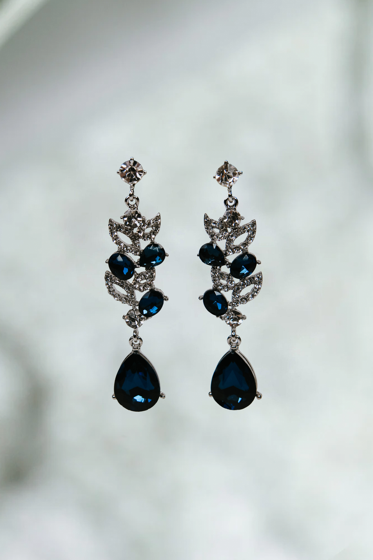 Open Almond, Oval & Teardrop Dangle Long Earring