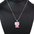 Rhinestone Hello Kitty Half Body Necklace