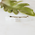 Square Center Rhinestone Resin Barrette