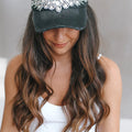 XL Brooch Distressed Baseball Hat - Glitz & Ears Boutique
