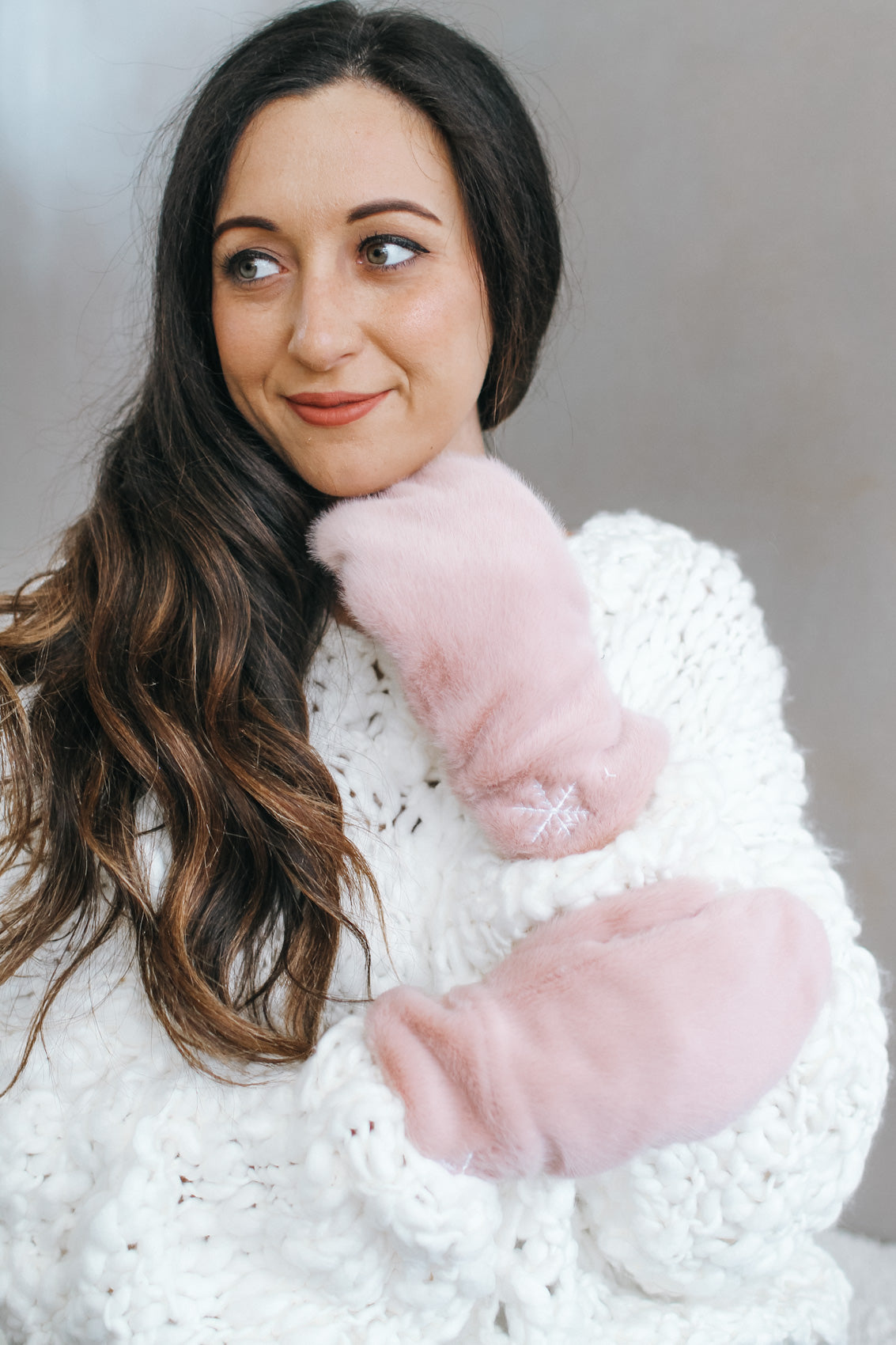All Soft Faux Fur Mitten