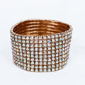 10 Row Rhinestone Stretch Bracelet