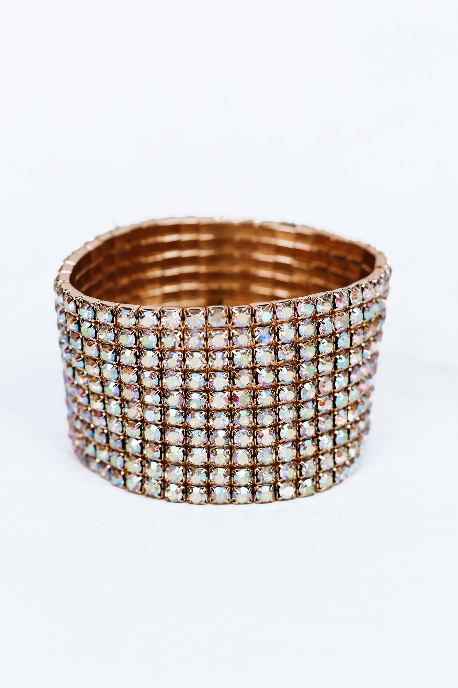 10 Row Rhinestone Stretch Bracelet
