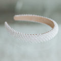 Pearl & Rhinestone Diagonal Design Headband