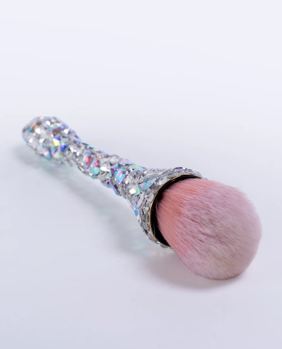 Large Rhinestone Covered Make-Up Brush