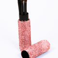All Rhinestone Makeup Brush Set & Holder