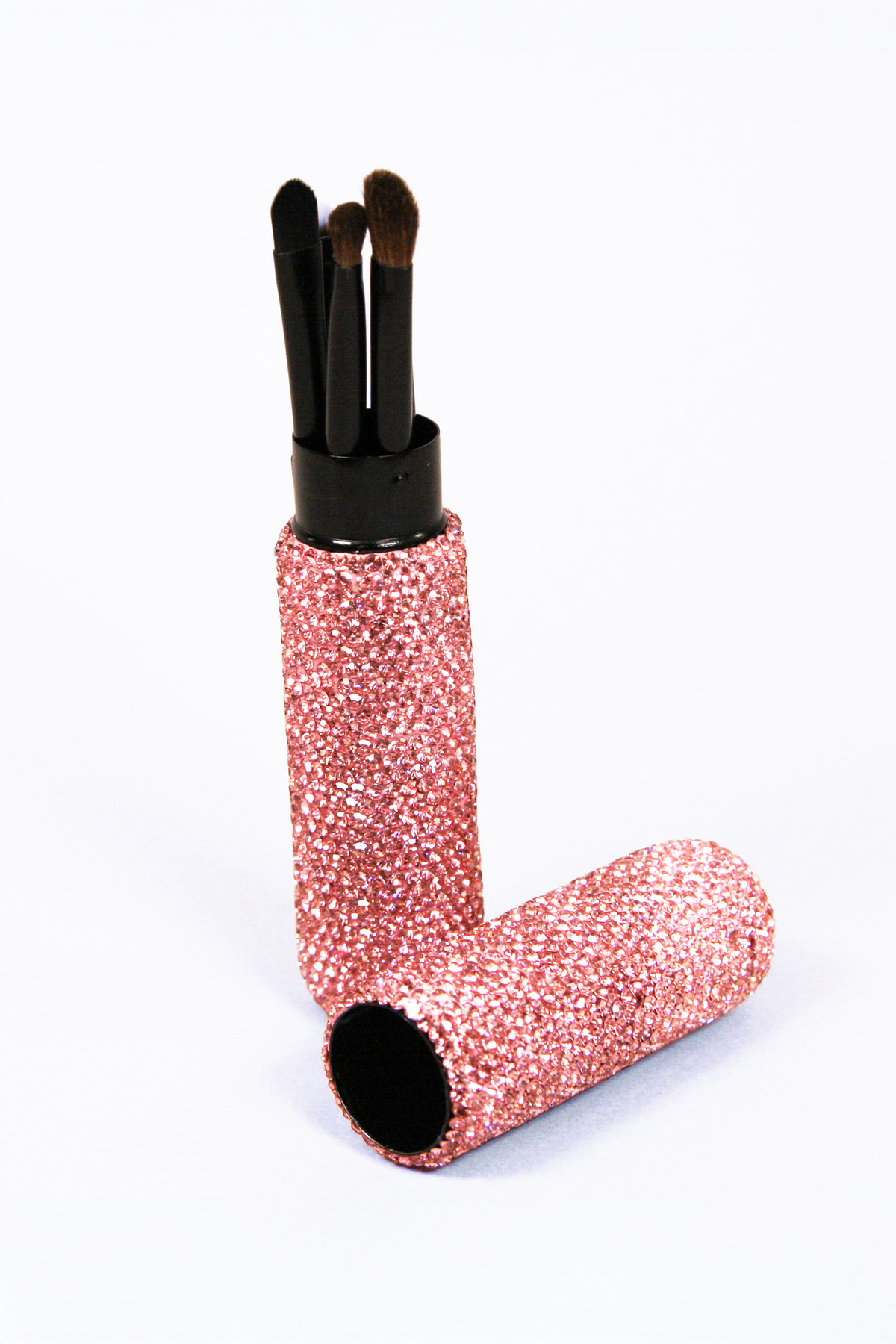 All Rhinestone Makeup Brush Set &amp; Holder