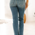 High Rise Slim Straight Leg Jean
