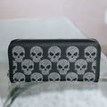 Small Rhinestone Skull Heads Wallet