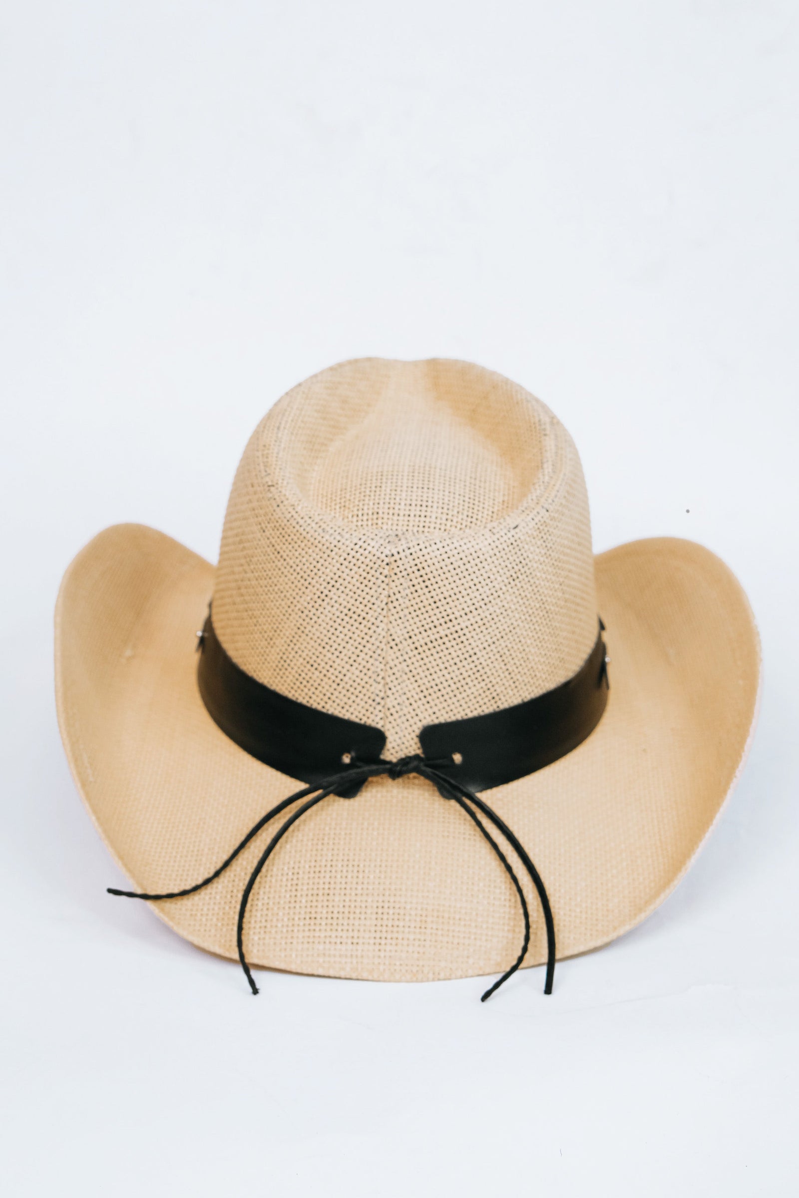 Straw Cowboy Hat w/ Patriotic Emblems