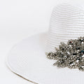 Rhinestone Applique Straw Cowboy Hat