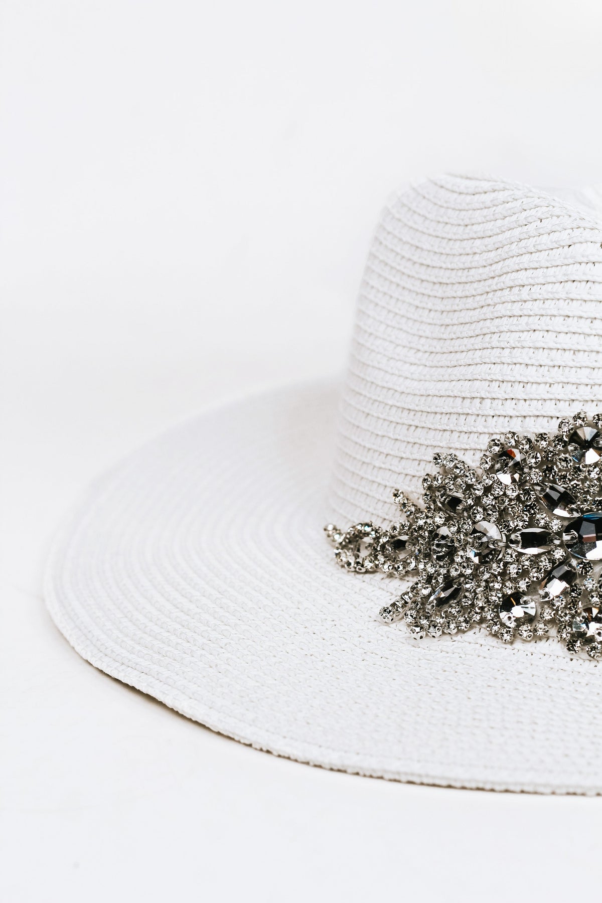 Rhinestone Applique Straw Cowboy Hat