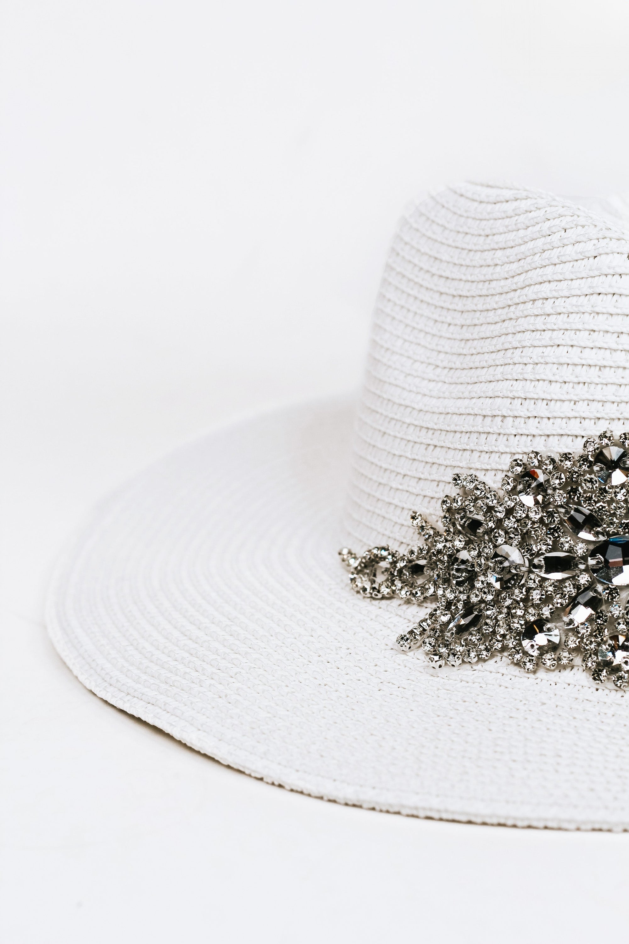 Rhinestone Applique Straw Cowboy Hat