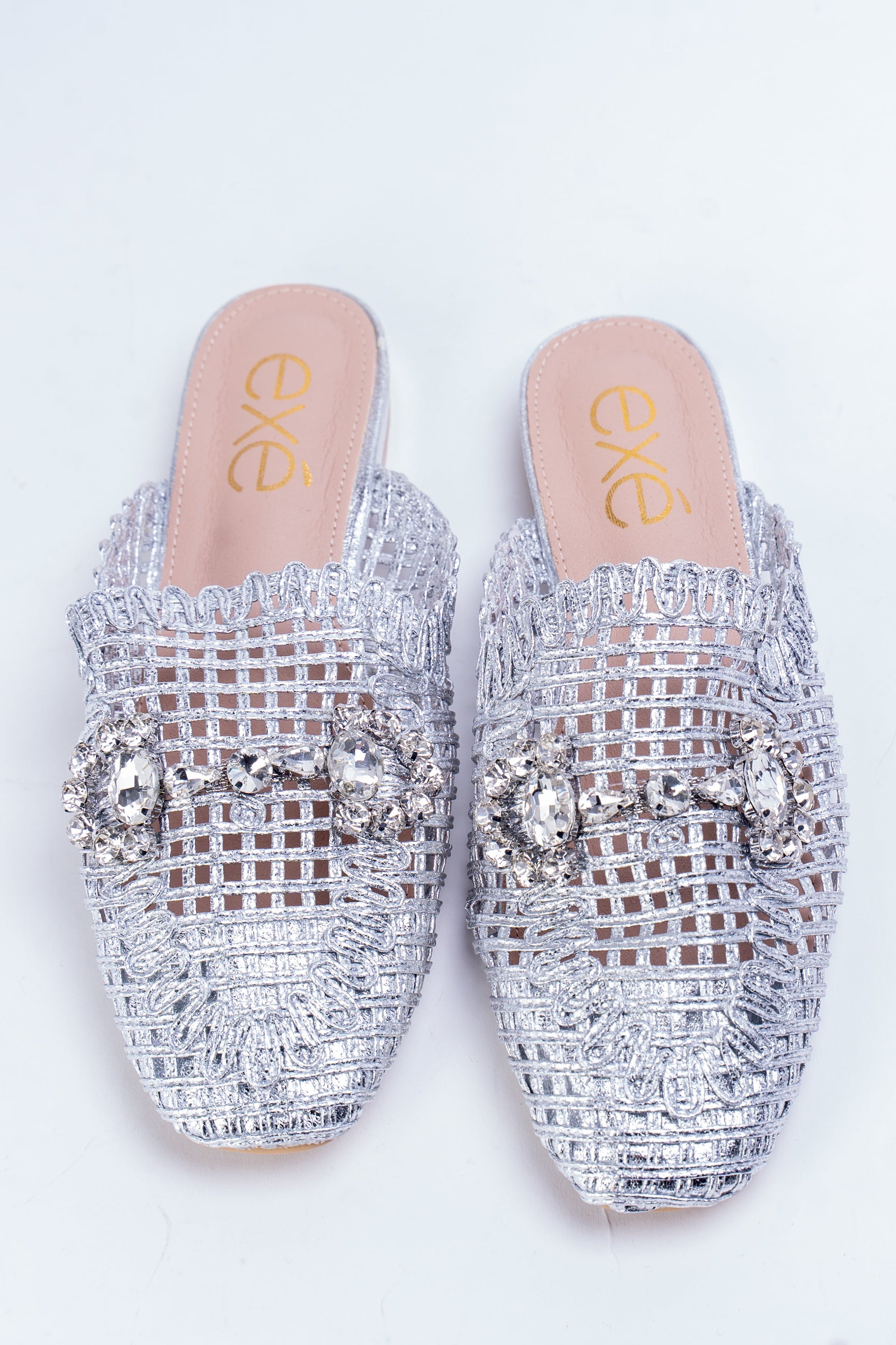 Mesh Mule with Rhinestone "Buckle"(SALE)