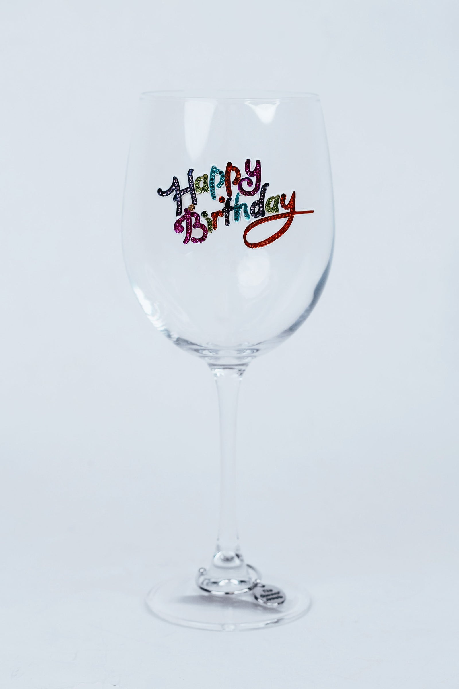 Rhinestone Happy Birthday Wine Glass