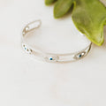 Spaced Out Evil Eye Cuff Bracelet