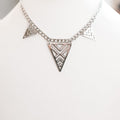 3 Cutout Rhinestone Triangle Necklace (SALE)