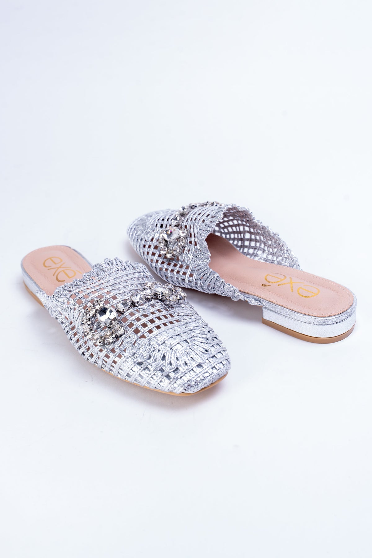 Mesh Mule with Rhinestone "Buckle"(SALE)