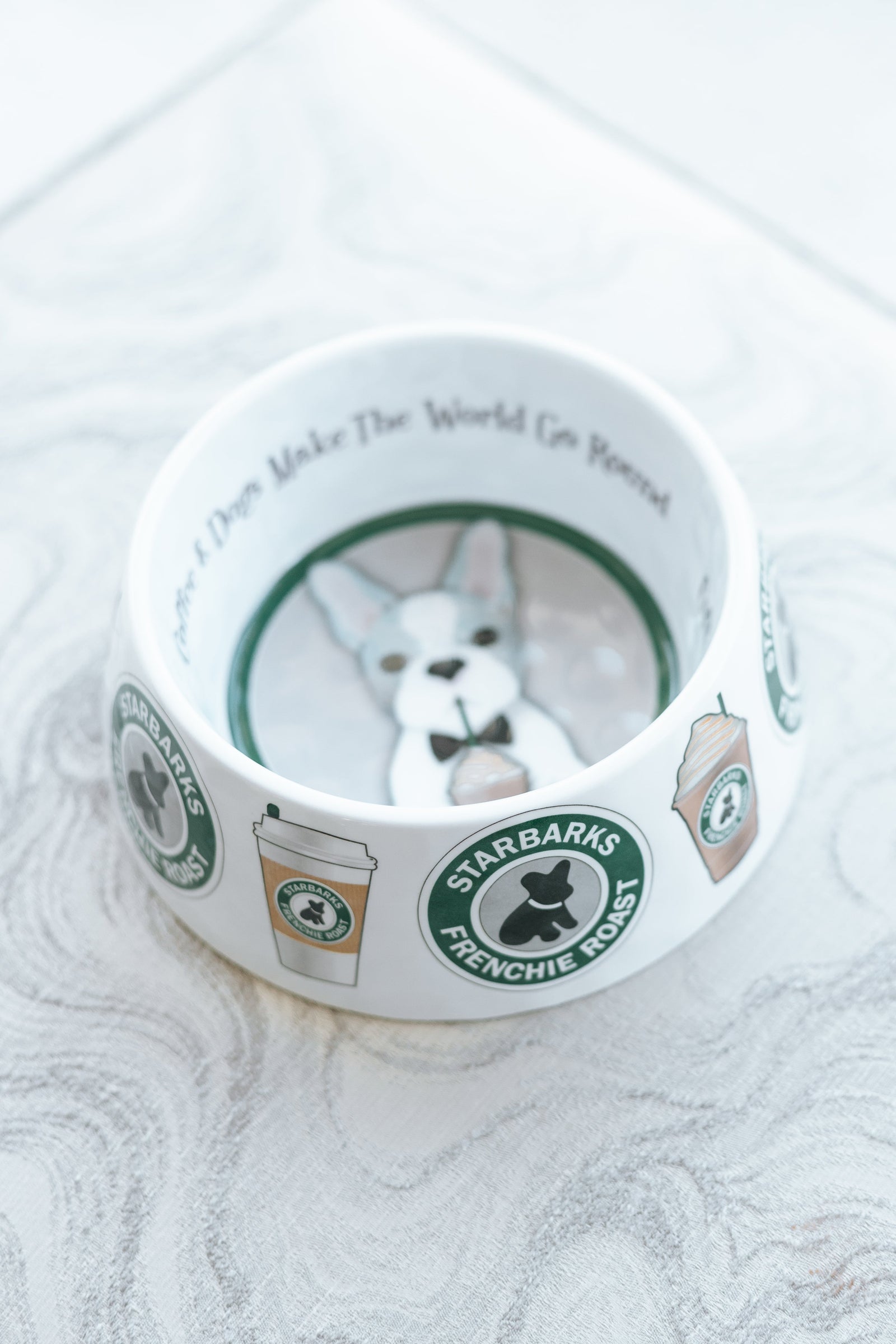 Starbarks Frenchie Roast Dog Bowl (SALE)