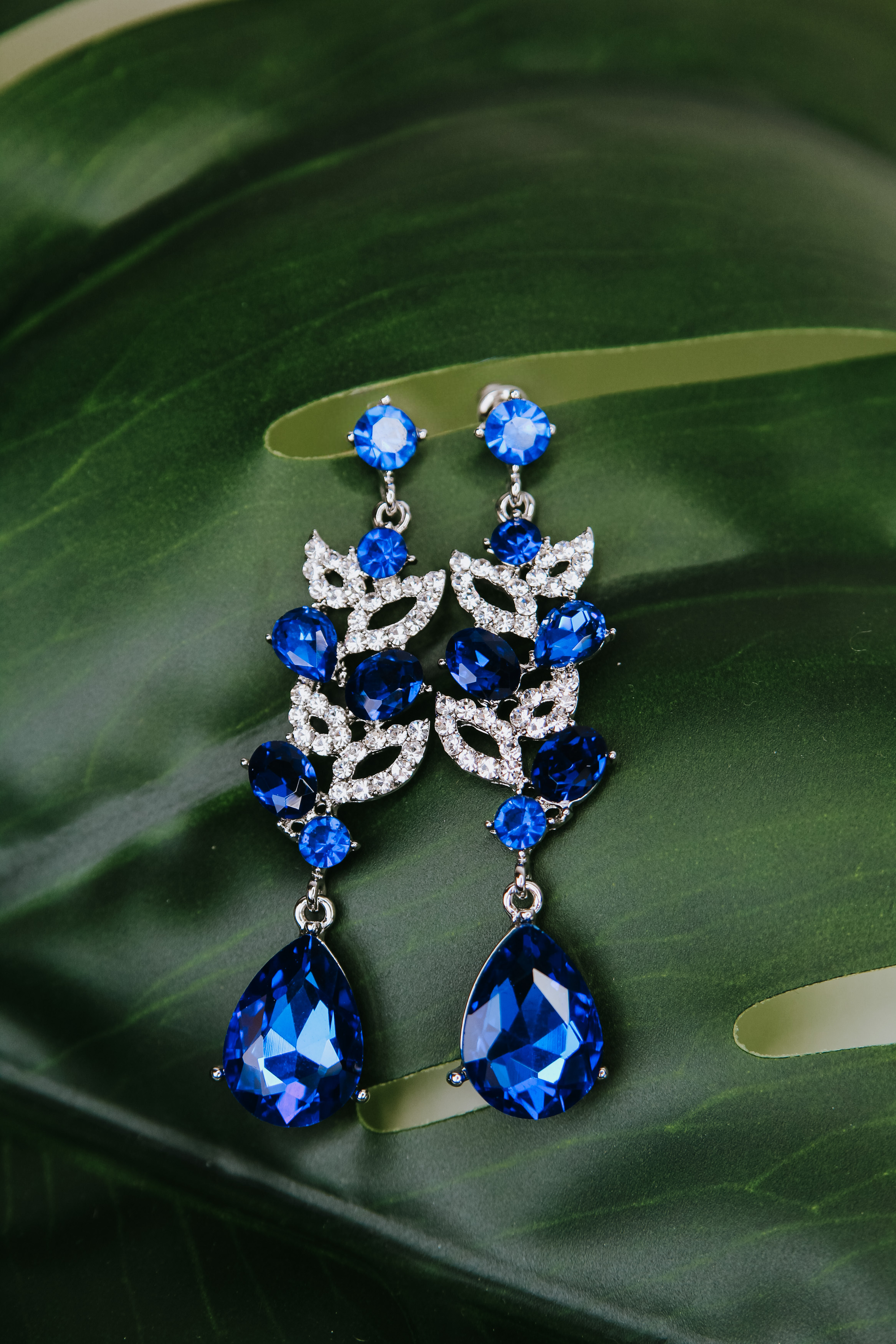 Open Almond, Oval & Teardrop Dangle Long Earring