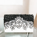 Beaded with Oval Rhinestone Top Clutch