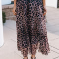 Leopard Chiffon Maxi Skirt