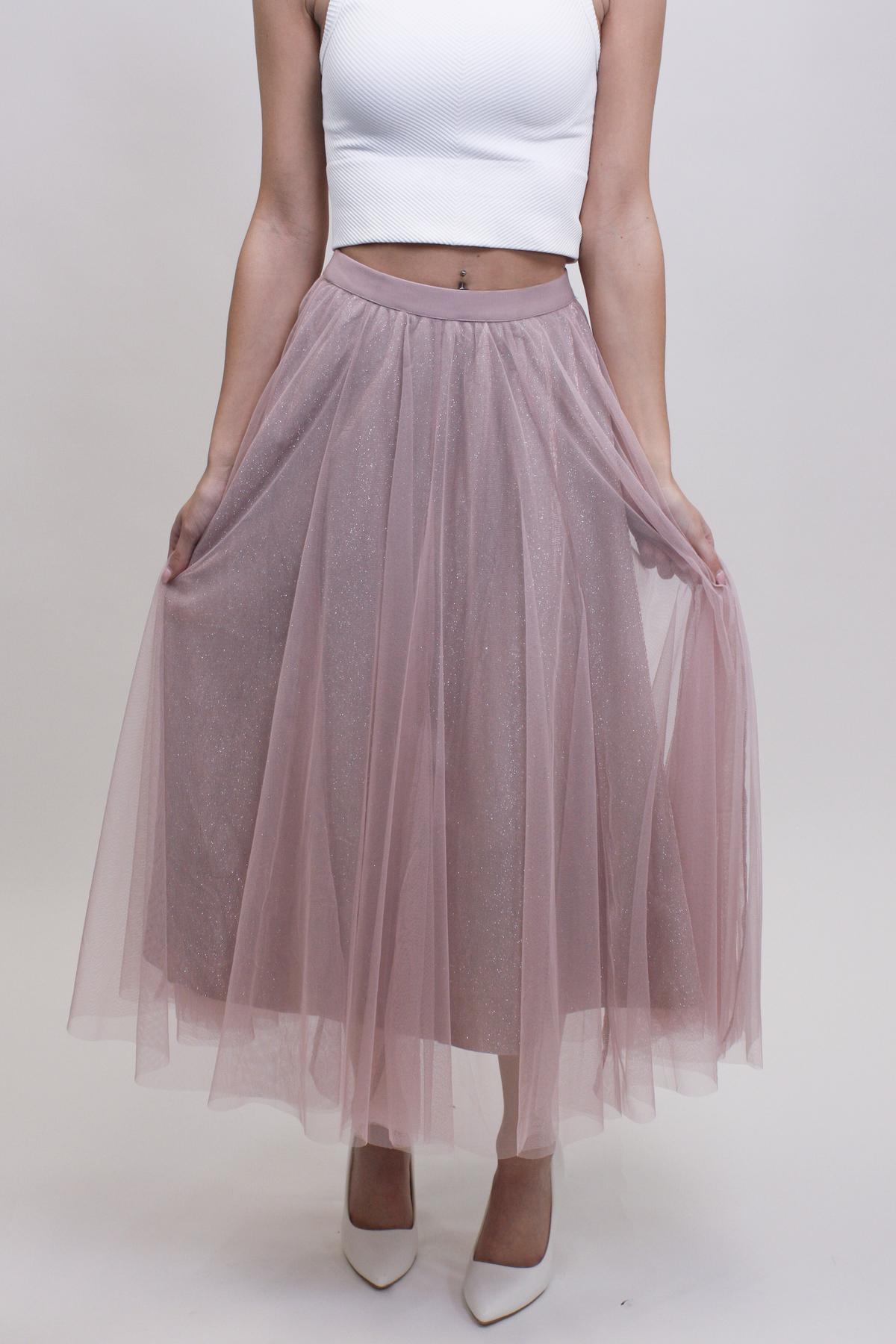Sparkly Skirt w/ Tulle Overlay