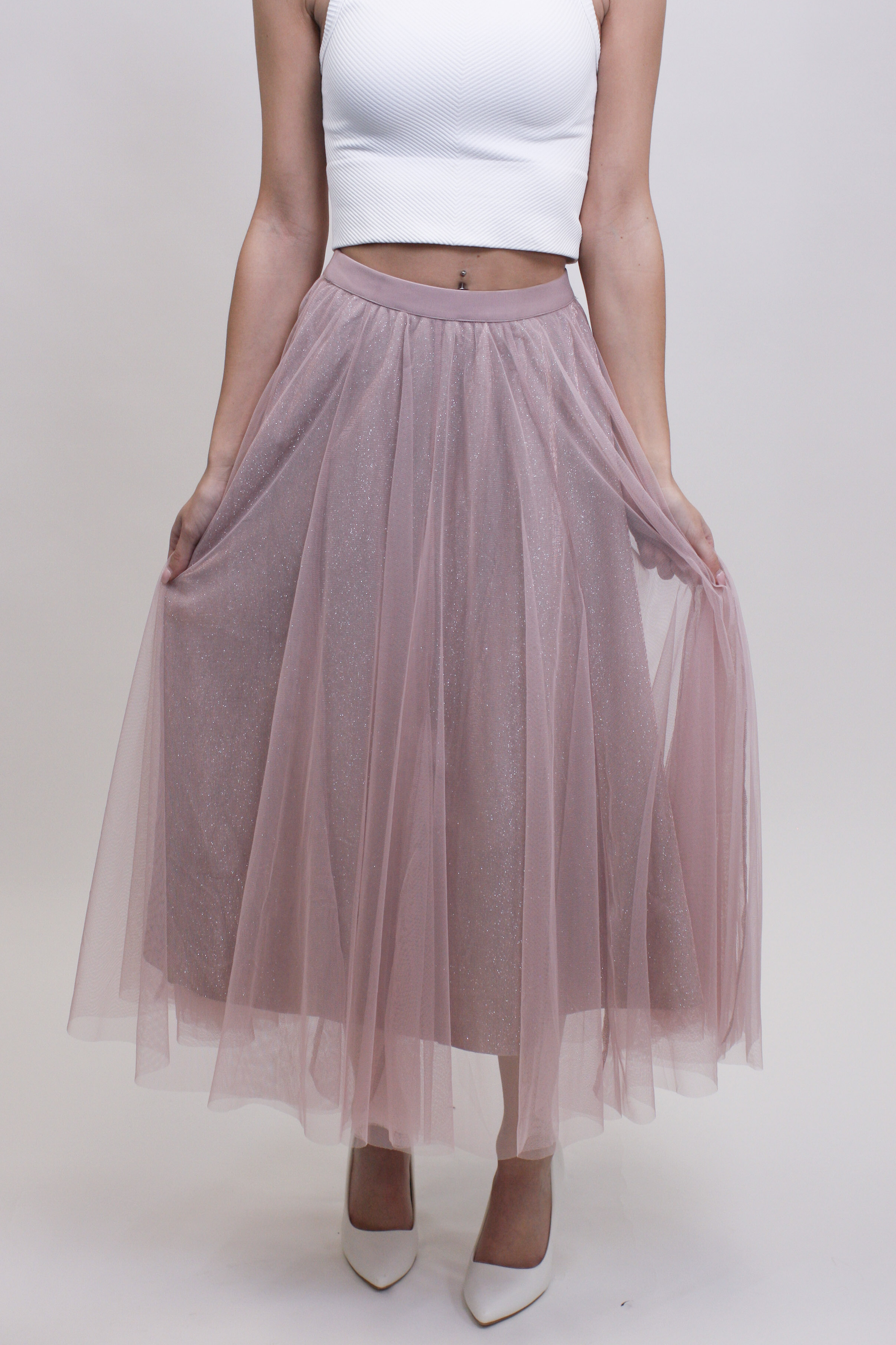 Sparkly Skirt w/ Tulle Overlay