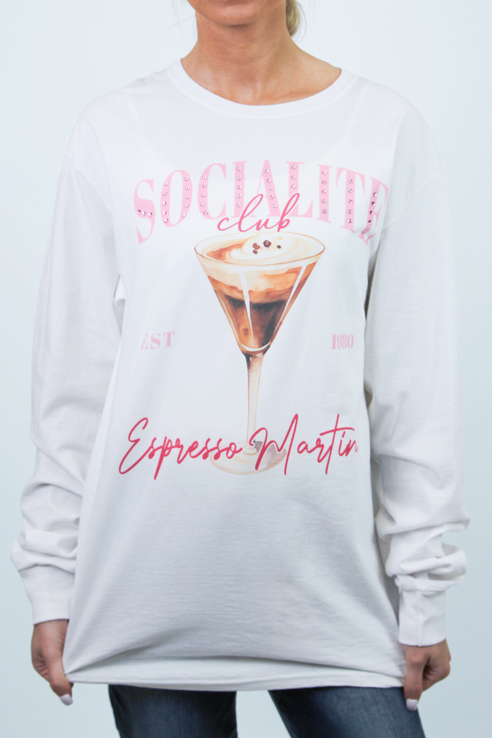 Socialite Drink Club Long Sleeved T-Shirt Espresso Martini(SALE)