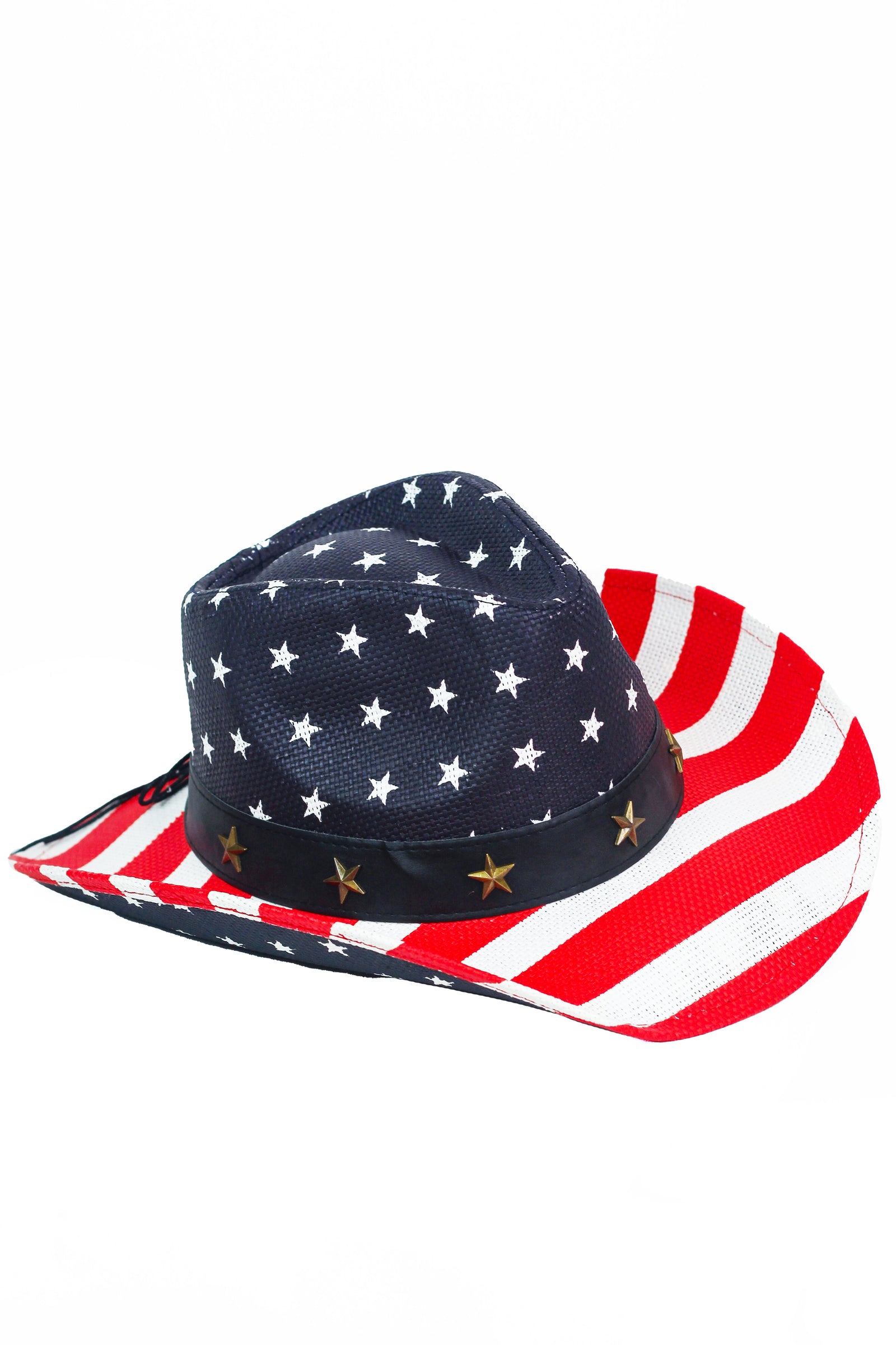 American Flag Cowboy Hat w/Star Accent