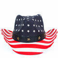 American Flag Cowboy Hat w/Star Accent