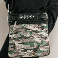 Camouflage Canvas & Rhinestone Messenger
