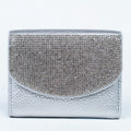 Cardholder Wallet w/ Rounded Rhinestone Flap