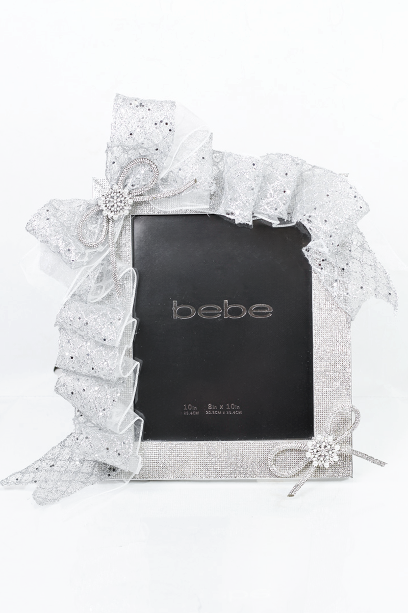 Rhinestone Bows & Ribbon Embellished Picture Frame