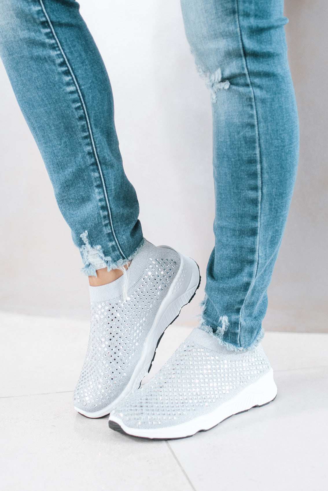 Square Stone Fabric Sneaker