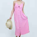 Button Down, Tie Front Sundress(SALE)