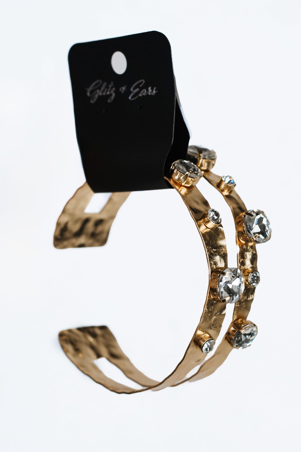 Textured Metal &amp; Rhinestone Arm Cuff (SALE)